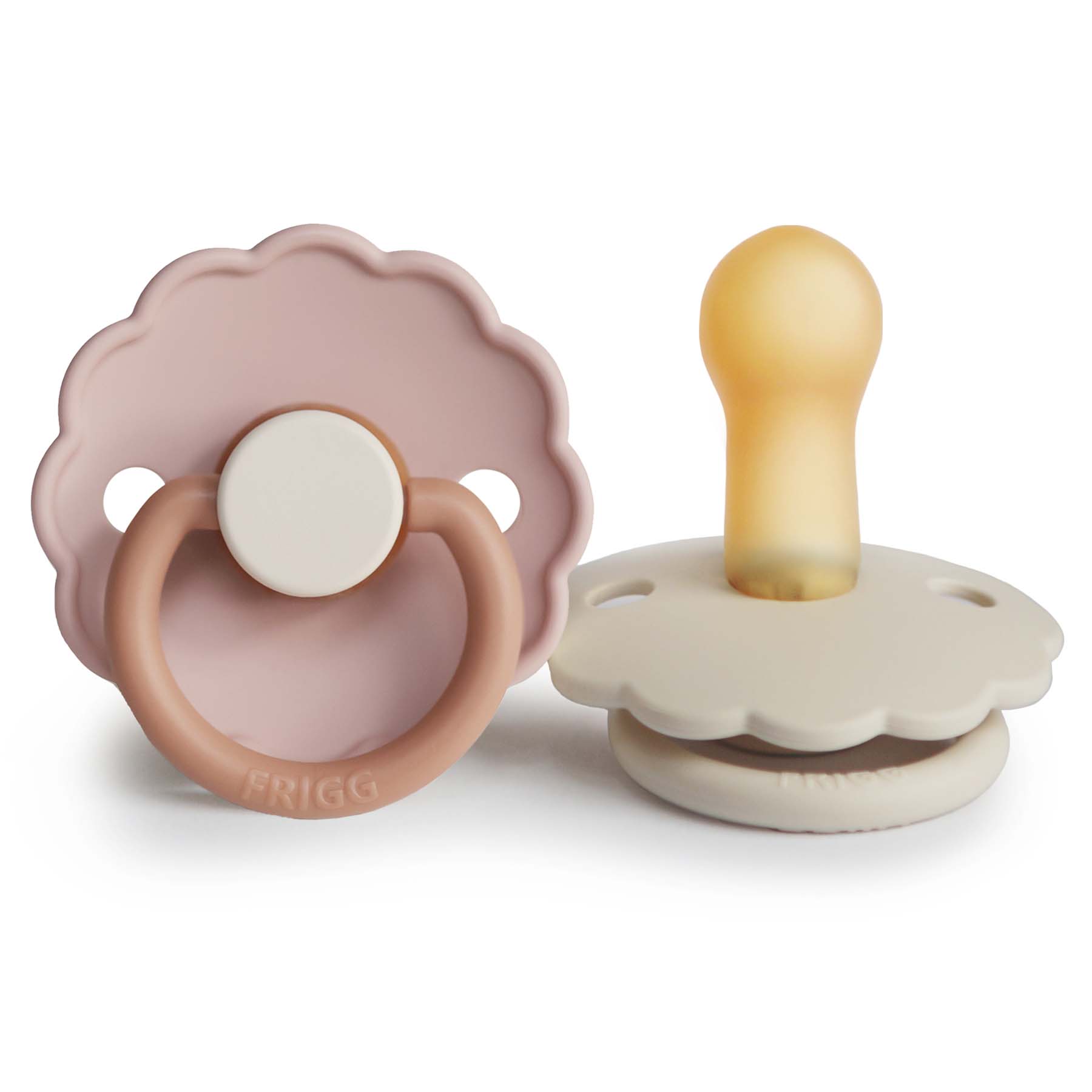 FRIGG Daisy Natural Rubber Pacifier 2 - Pack - Tenth & Pine - FRIGG PACIFIERS - 6 - 18 months - Woodchuck/French Gray