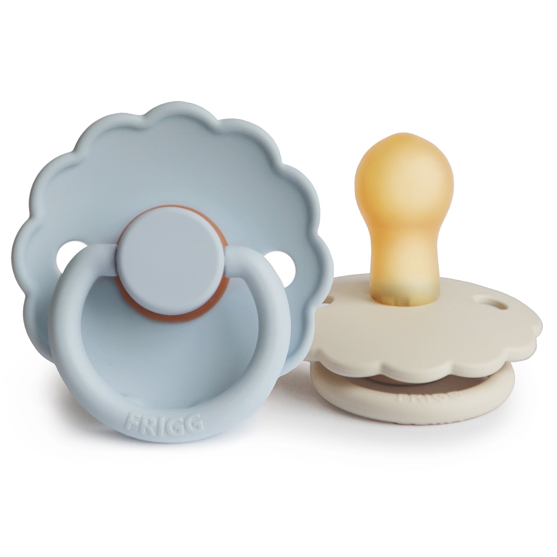 FRIGG Daisy Natural Rubber Pacifier 2 - Pack - Tenth & Pine - FRIGG PACIFIERS - 6 - 18 months - Croissant/Portobello