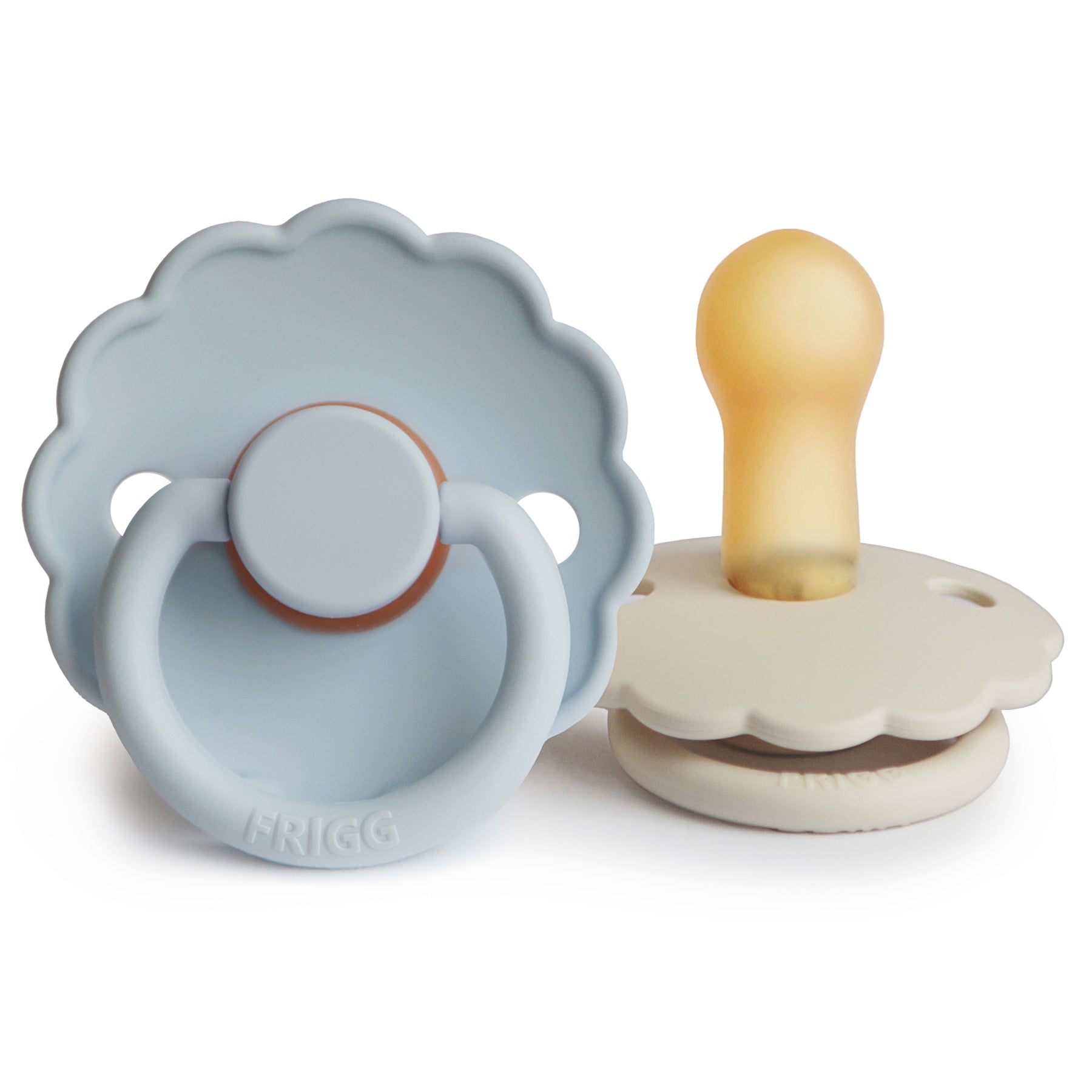 FRIGG Daisy Natural Rubber Pacifier 2 - Pack - Tenth & Pine - FRIGG PACIFIERS - 6 - 18 months - Croissant/Portobello