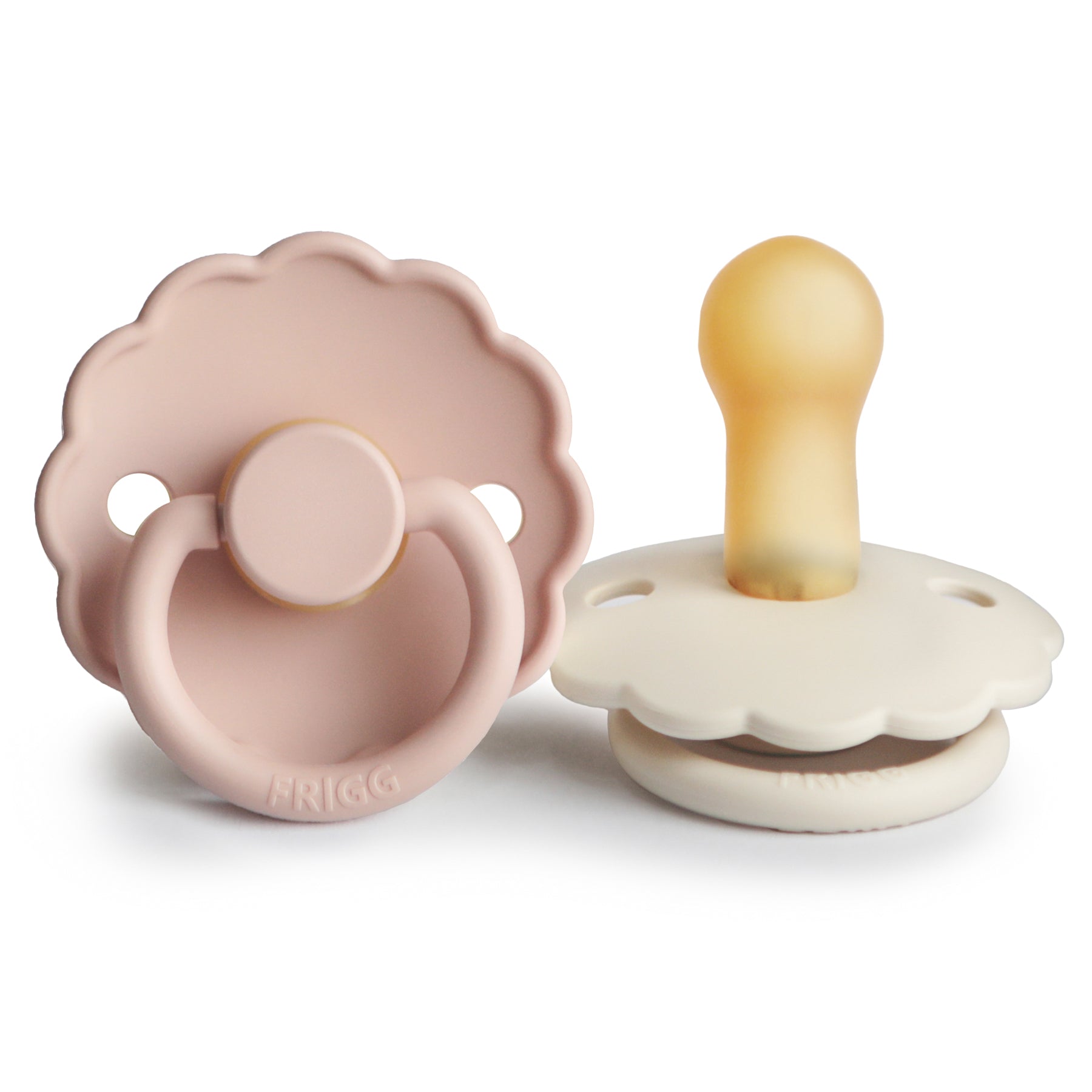 FRIGG Daisy Natural Rubber Pacifier 2 - Pack - Tenth & Pine - FRIGG PACIFIERS - 6 - 18 months - Blush/Cream