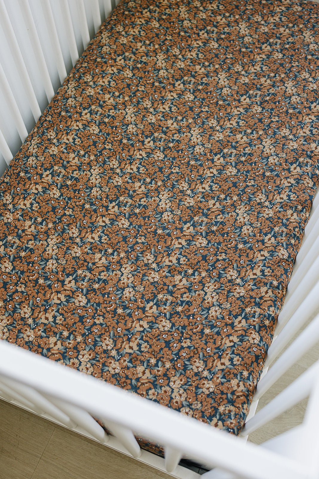 Venetian Floral Muslin Crib Sheet - Tenth & Pine -