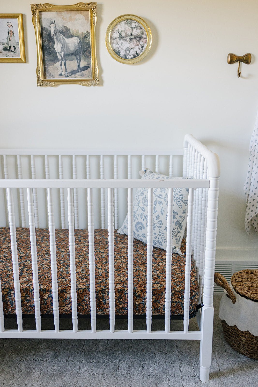 Venetian Floral Muslin Crib Sheet - Tenth & Pine -