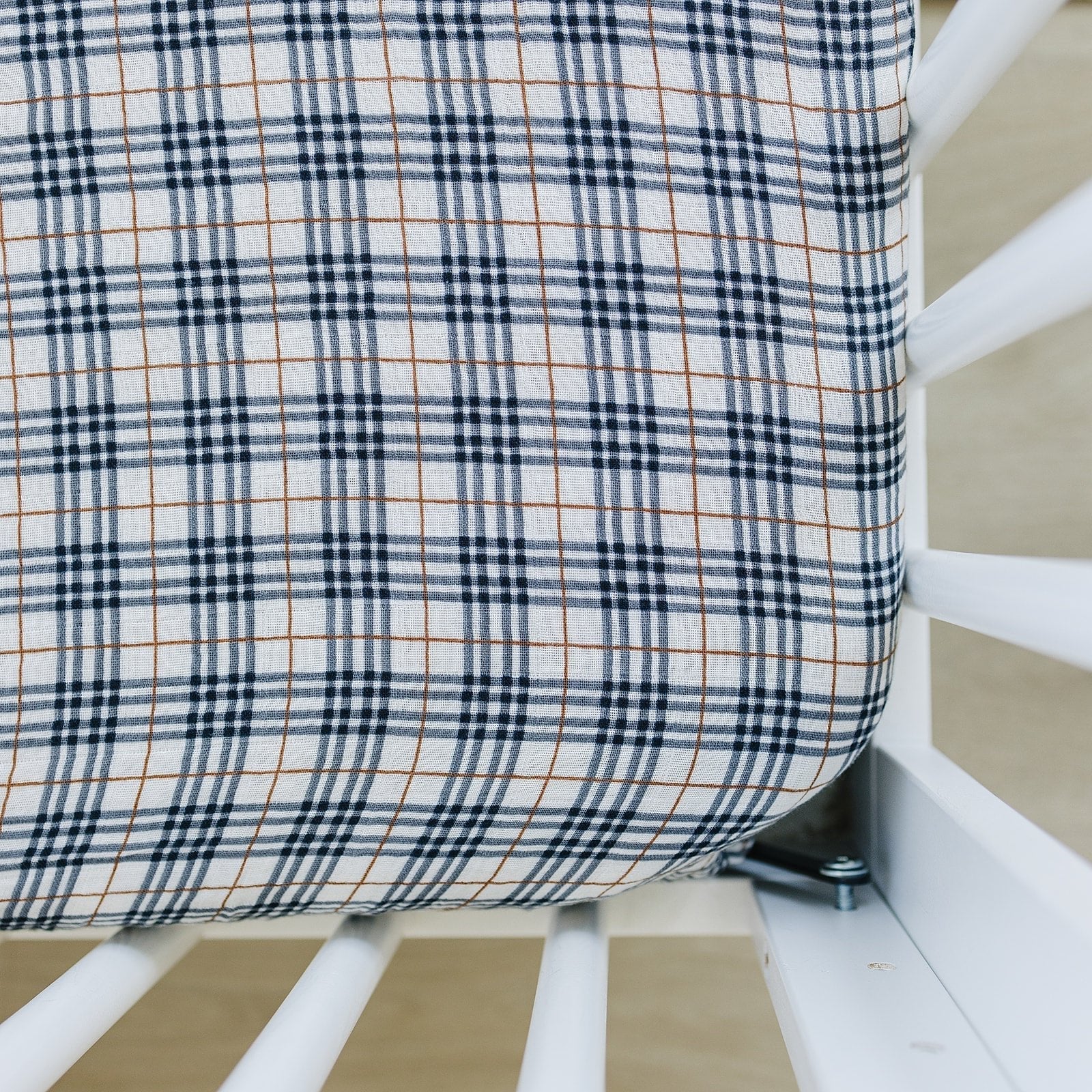 Vintage Plaid Muslin Crib Sheet - Tenth & Pine -