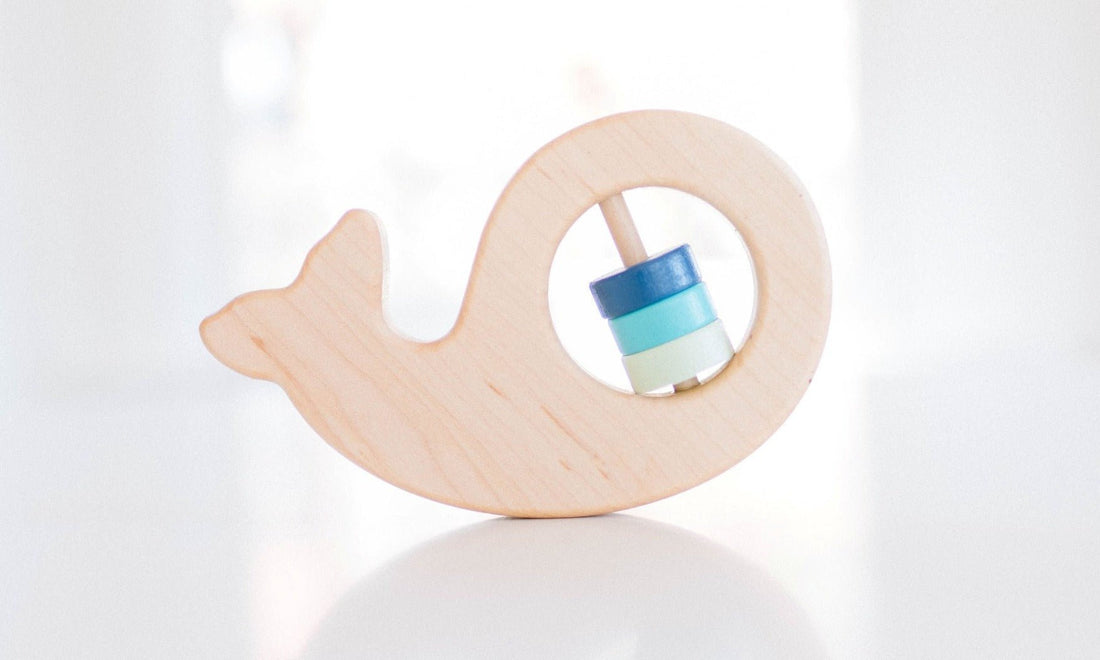 Whale Wooden Baby Rattle - Tenth & Pine - Rattle -