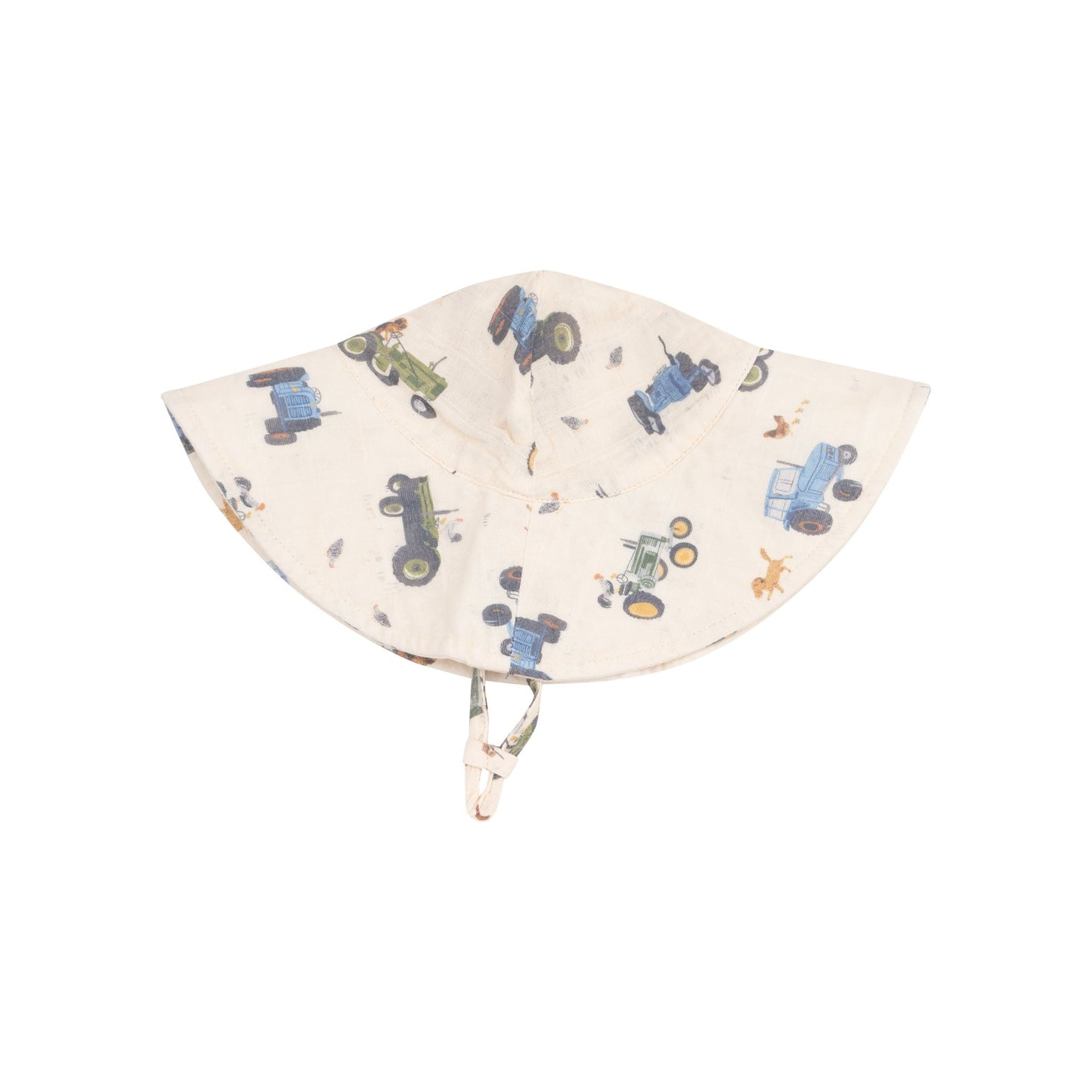 Wide Brim Sunhat - Tractors And Friends Uni - Tenth & Pine - Sunhat - 0 - 6M - Angel Dear