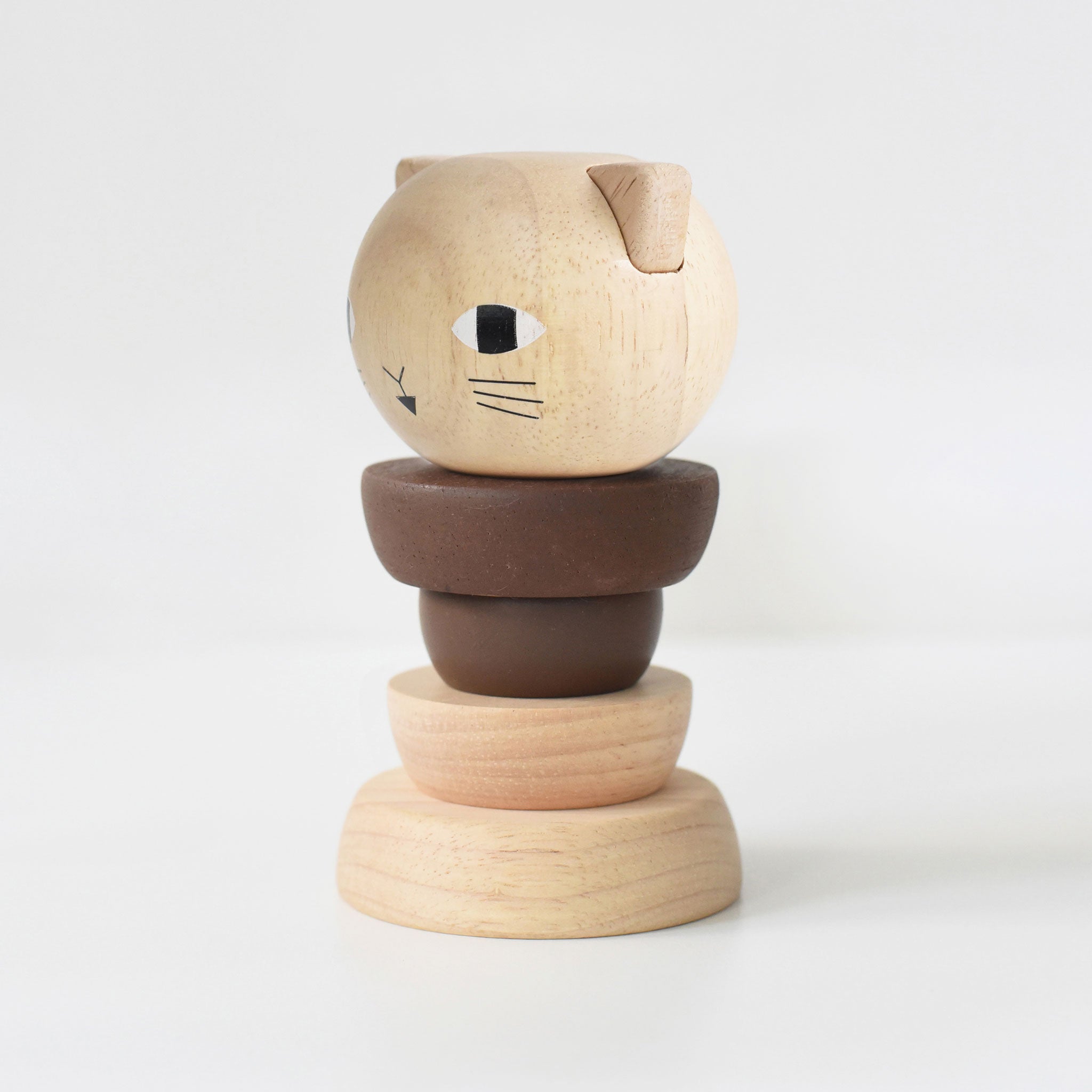 Wood Stacker - Cat - Tenth & Pine - Wooden Toys -