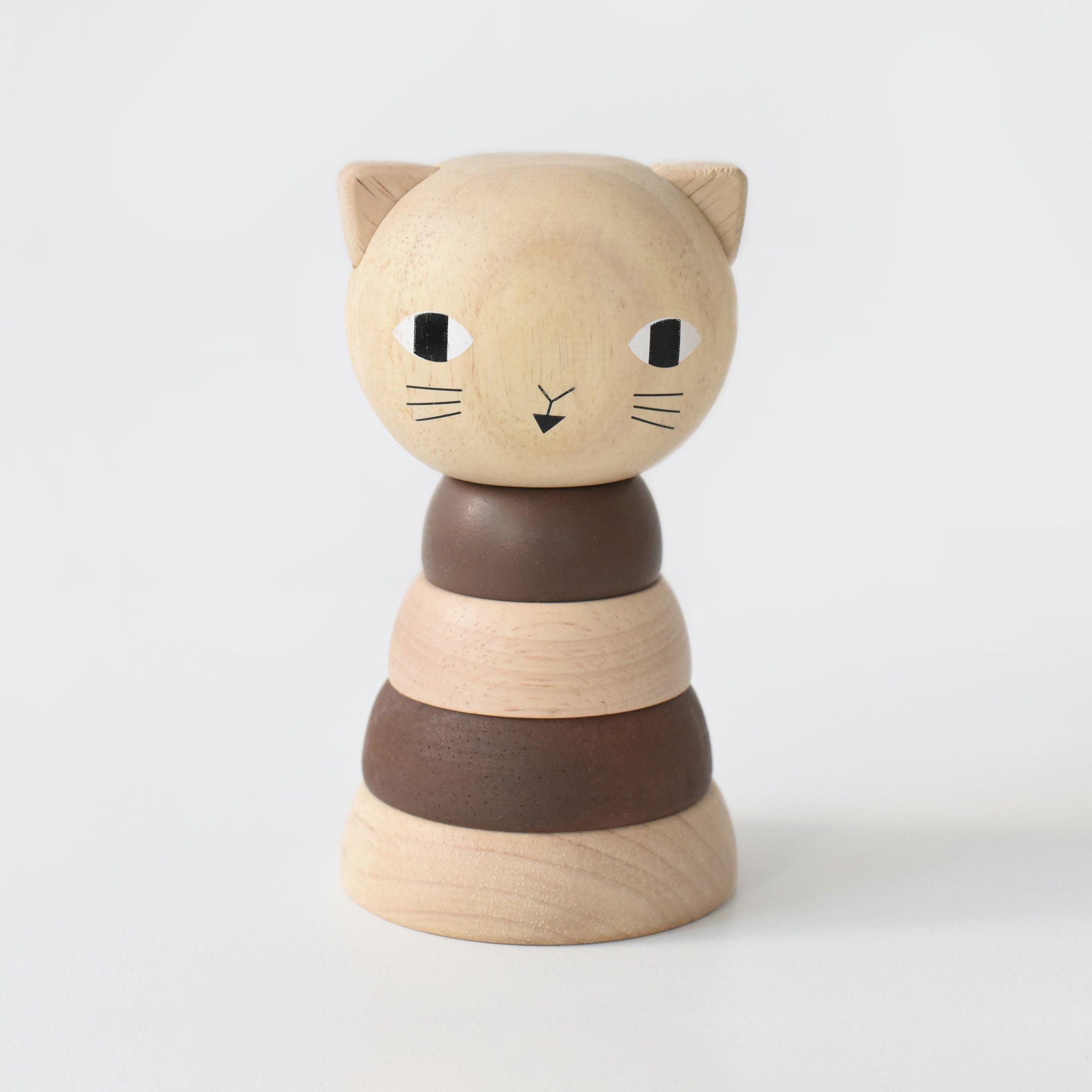 Wood Stacker - Cat - Tenth & Pine - Wooden Toys -