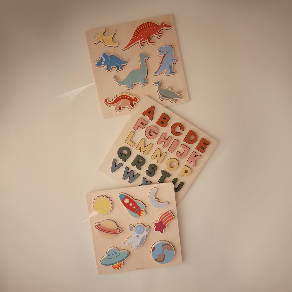 Wooden Dino Puzzle - Tenth & Pine - Wooden Puzzle -