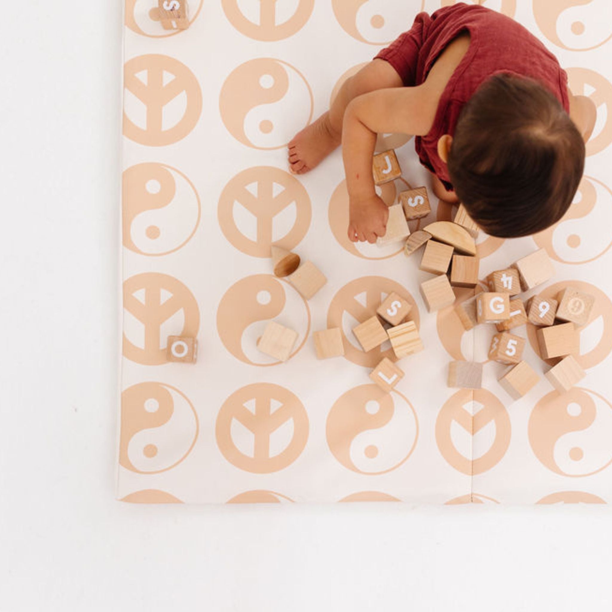 Yin Yang Vegan Leather Mat - Tenth & Pine - Vegan Leather Padded Mat - Standard