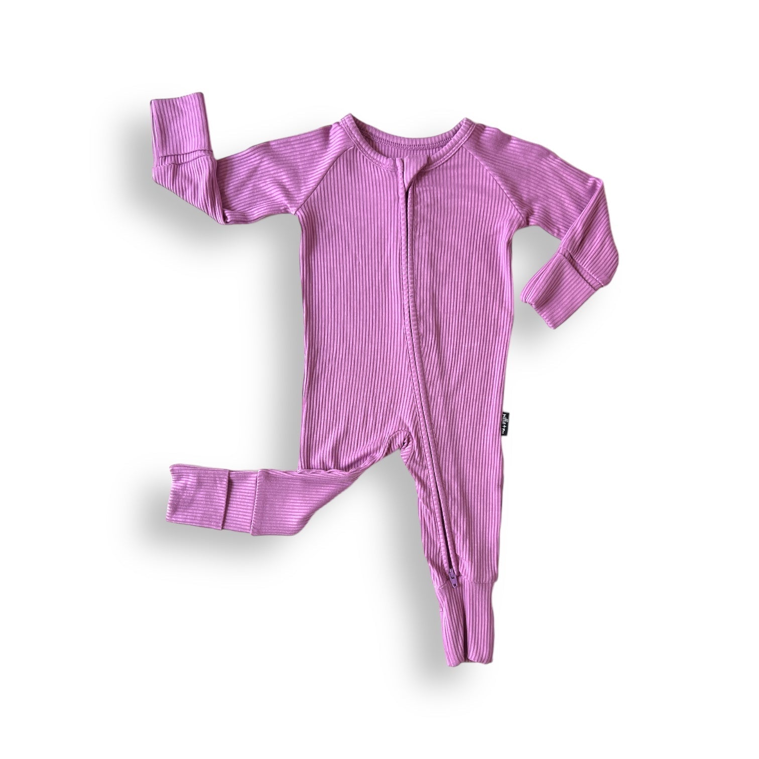 ZIP ROMPER - Lilac Ribbed - Tenth & Pine - zip rompers - ribbed - 0/3m