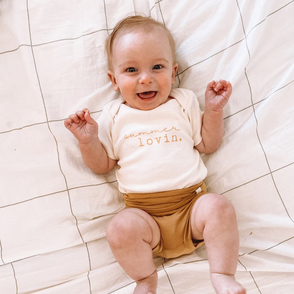 Bamboo Bloomers - Shorties - Goldenrod - Tenth and Pine - Organic Baby Clothes