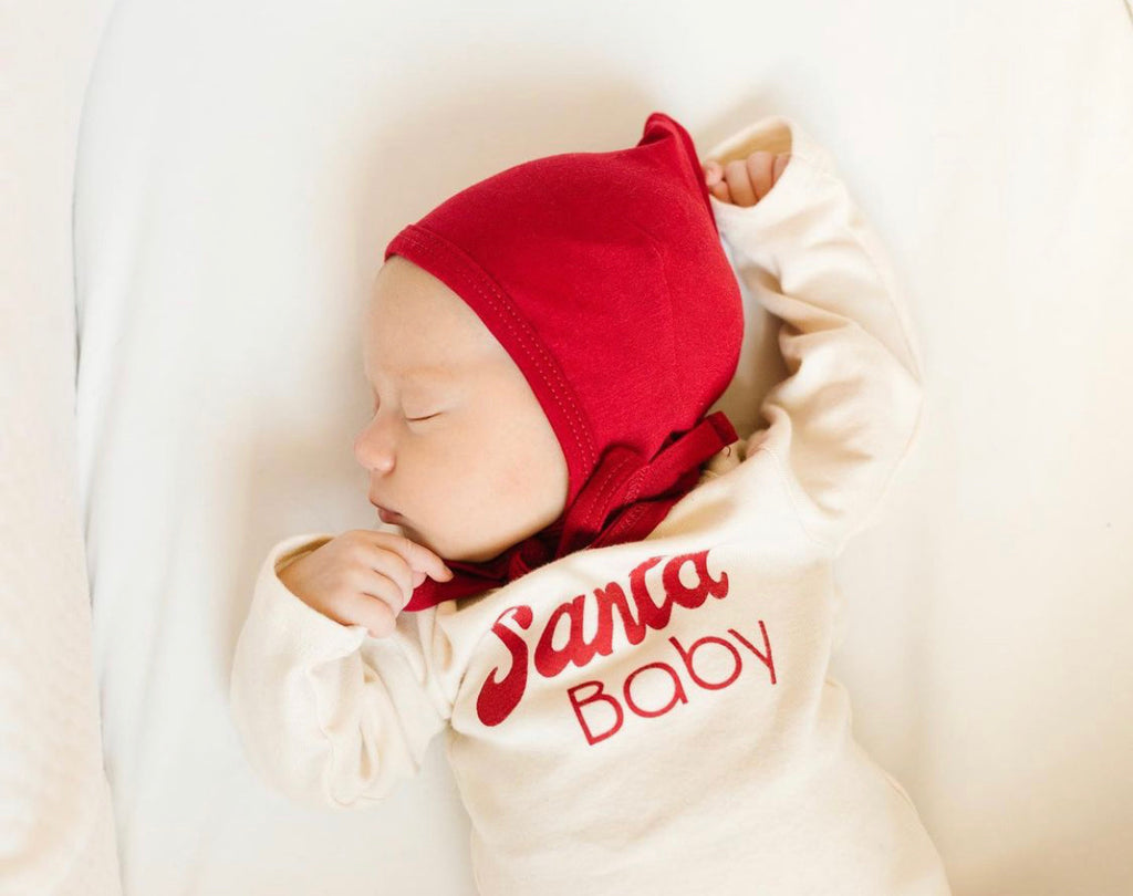 Bamboo Pixie Bonnet - Red - Tenth and Pine - Organic Baby Clothes