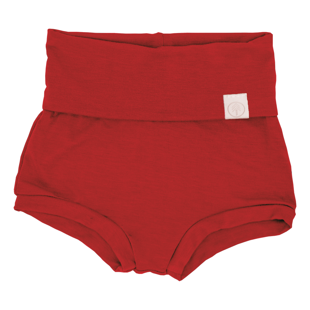 Bamboo Bloomers - Shorties - Red - Tenth and Pine - Organic Baby Clothes