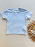 0/3m, 3/6m | Baby Short Sleeve Essential Tee | Light Blue Stripe | Bamboo Organic Cotton - Tenth & Pine - Bamboo Tee