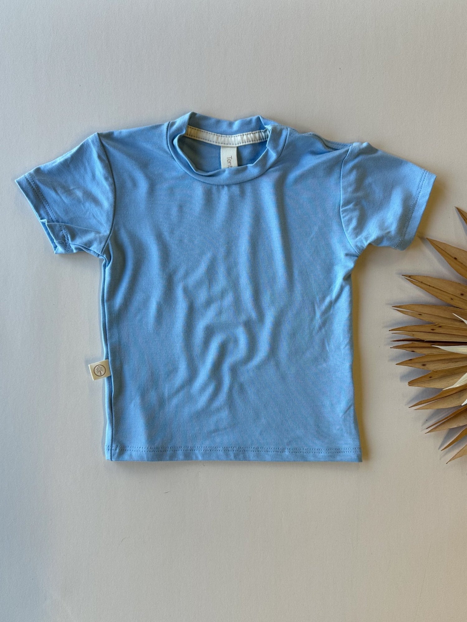 0/3m, 3/6m Crew Neck Essential Tee | Baby &amp; Toddler | Luxury Bamboo | Ocean - Tenth &amp; Pine - Bamboo Tee