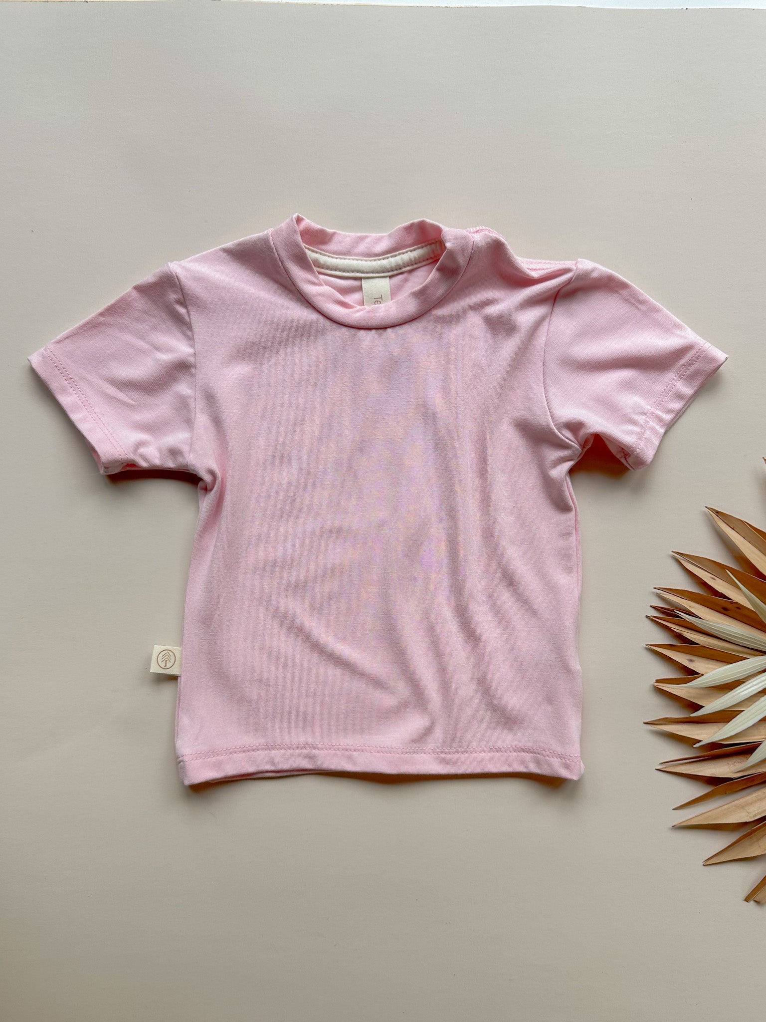 0/3m 3/6m | Crew Neck Essential Tee | Baby &amp; Toddler | Luxury Bamboo | Rose Pink - Tenth &amp; Pine - Bamboo Tee