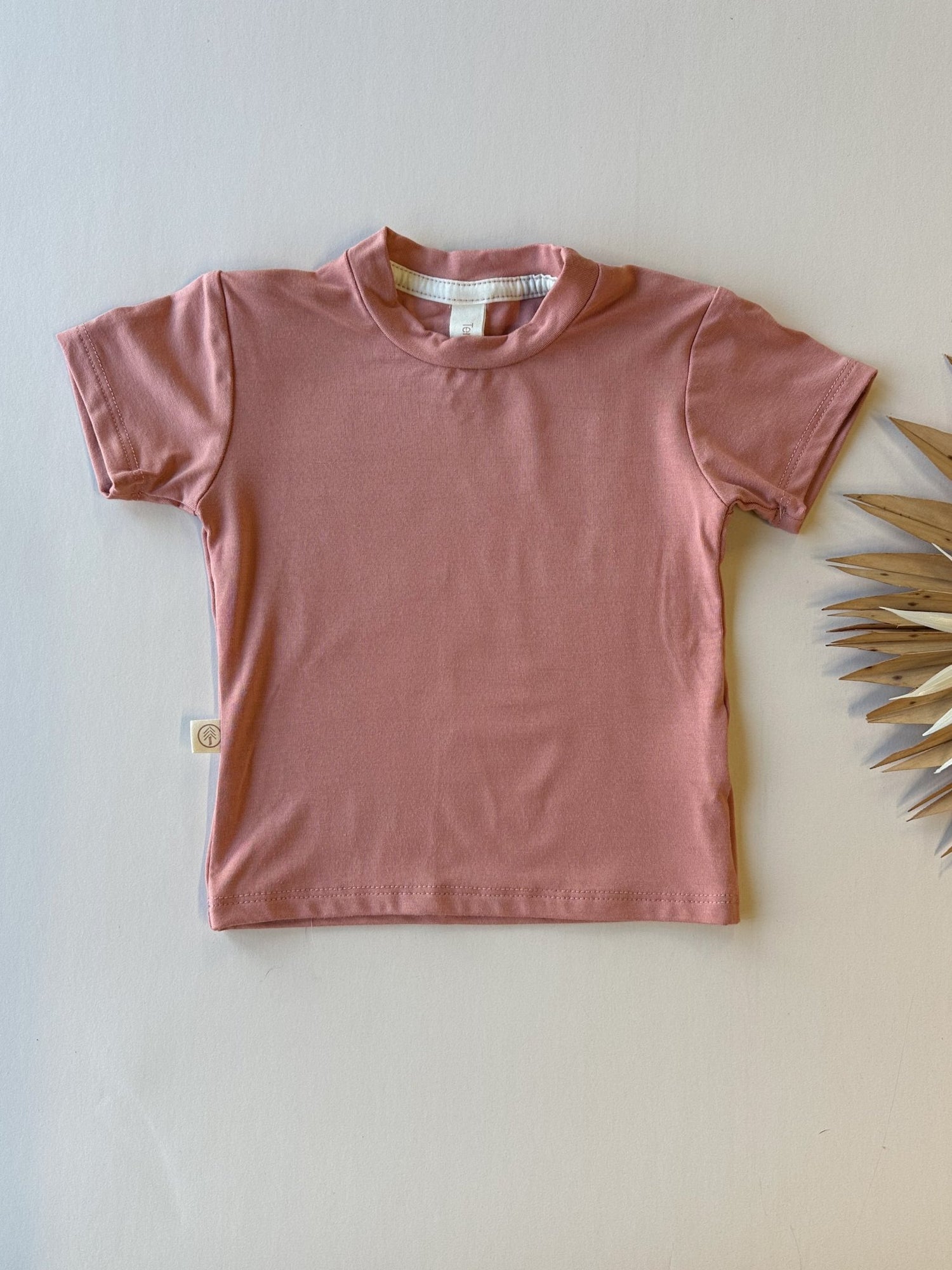 0/3m 3/6m | Crew Neck Essential Tee | Baby &amp; Toddler | Luxury Bamboo | Salmon - Tenth &amp; Pine - Bamboo Tee