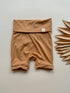 0/3m 3/6m | Fold Over Shorties | Clay | Luxury Bamboo - Tenth & Pine - Shorts