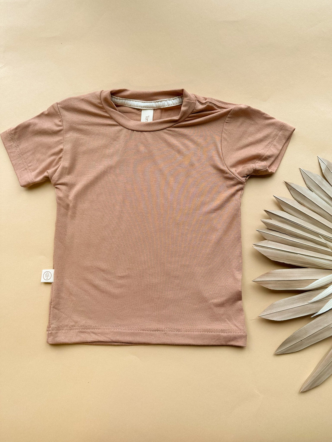 0/3M | Baby Short Sleeve Essential Tee | Clay | Bamboo - Tenth &amp; Pine - Bamboo Tee