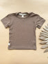 0/3m | Baby Short Sleeve Essential Tee | Mocha | Bamboo - Tenth & Pine - Bamboo Tee