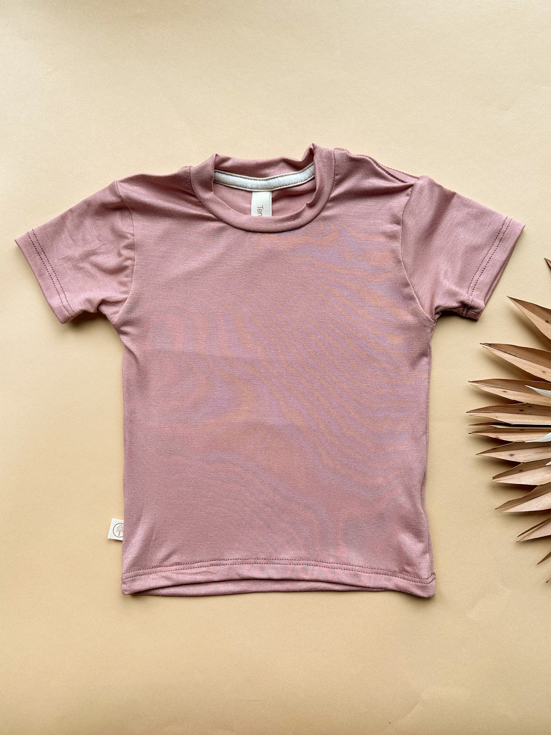 0/3m | Baby Short Sleeve Essential Tee | Rosewood | Bamboo - Tenth &amp; Pine - Bamboo Tee