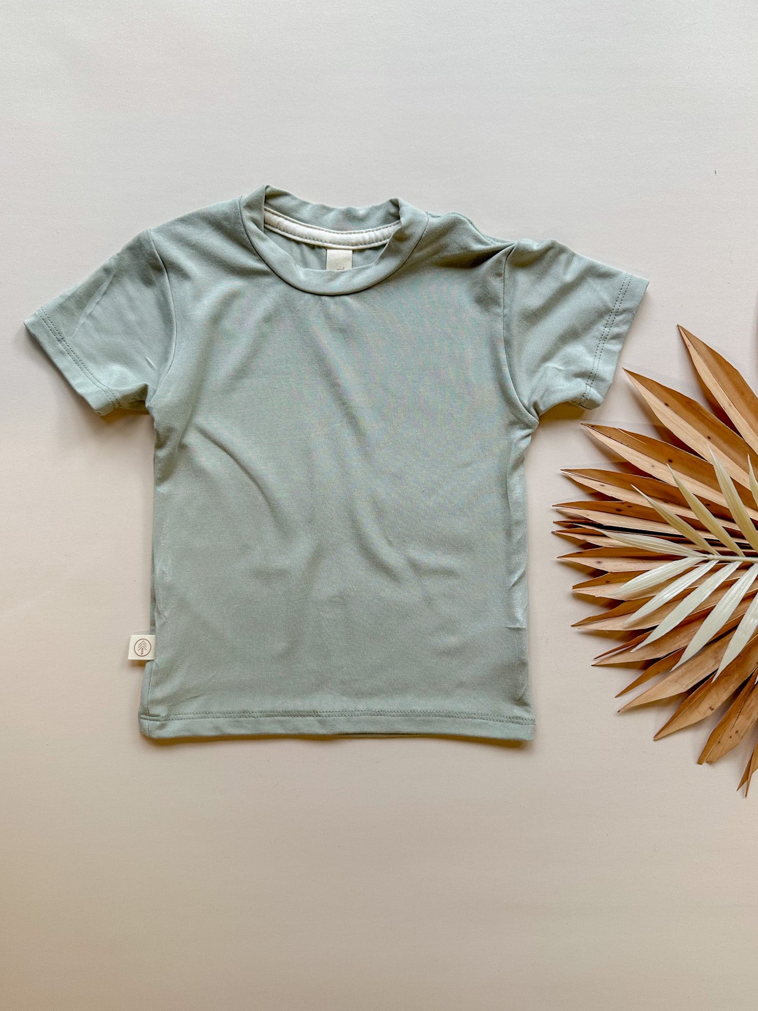 0/3m Crew Neck Essential Tee | Baby &amp; Toddler | Luxury Bamboo | Sage - Tenth &amp; Pine - Bamboo Tee