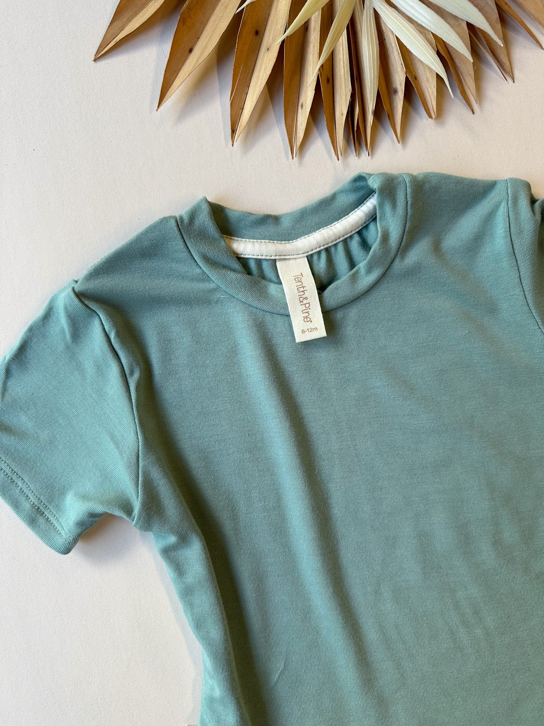 0/3m Crew Neck Essential Tee | Baby &amp; Toddler | Luxury Bamboo | Seafoam - Tenth &amp; Pine - Bamboo Tee