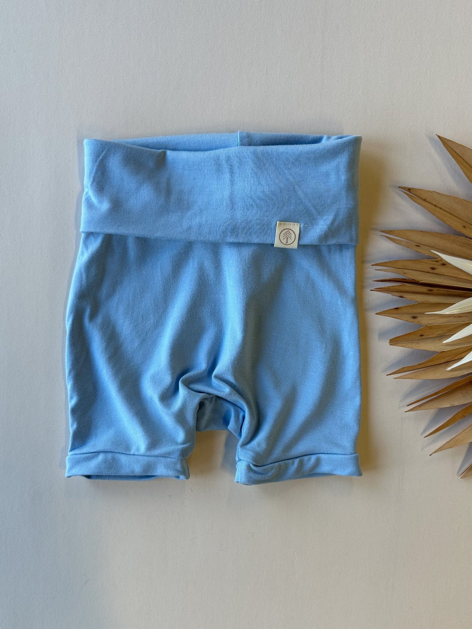 0/3m Fold - Over Shorties | Baby &amp; Toddler | Luxury Bamboo | Ocean - Tenth &amp; Pine - Shorts