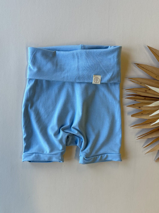 0/3m Fold - Over Shorties | Baby & Toddler | Luxury Bamboo | Ocean - Tenth & Pine - Shorts - 0 - 3M