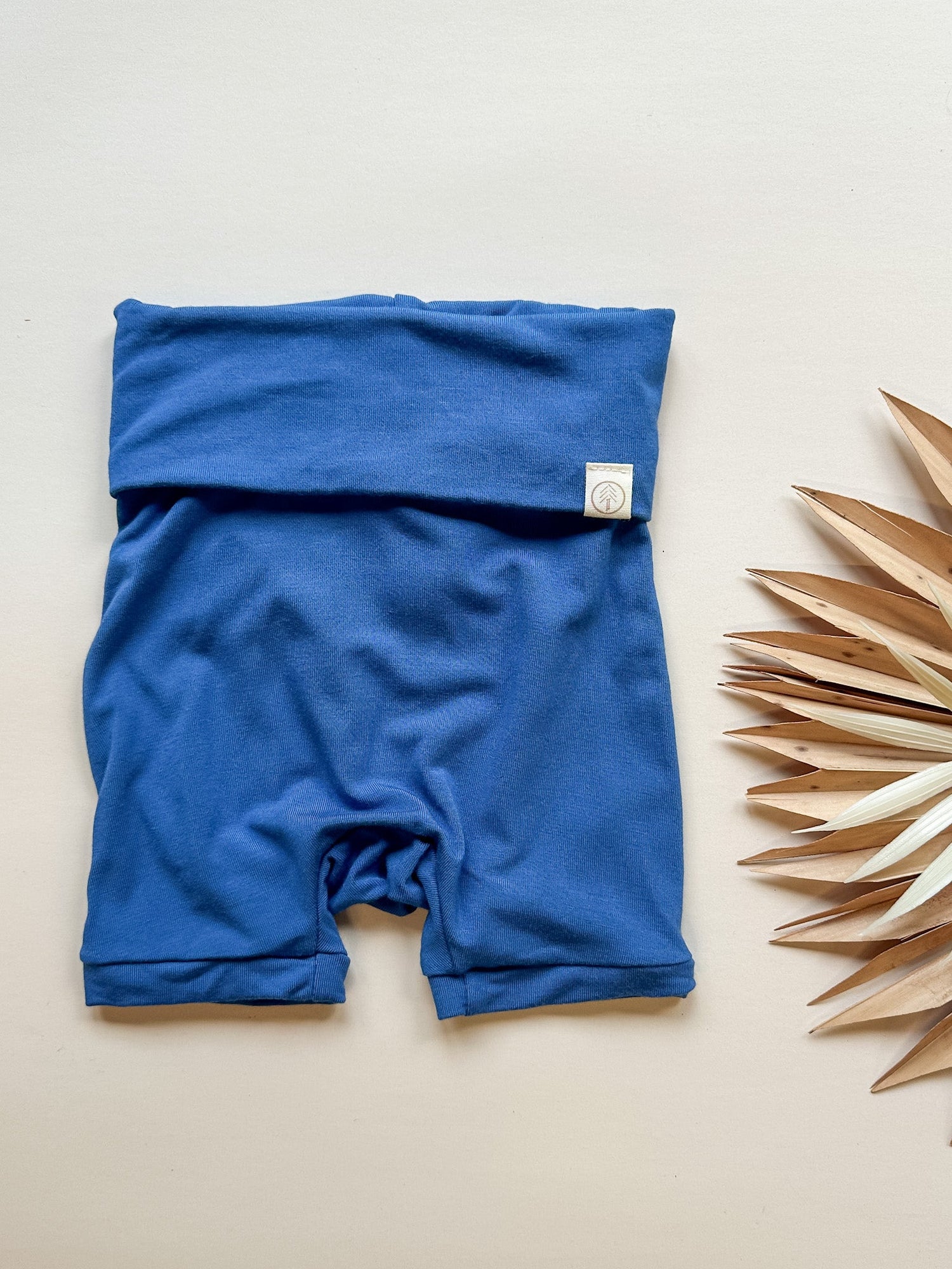 0/3m | Fold Over Shorties | Cobalt | Luxury Bamboo - Tenth &amp; Pine - Shorts