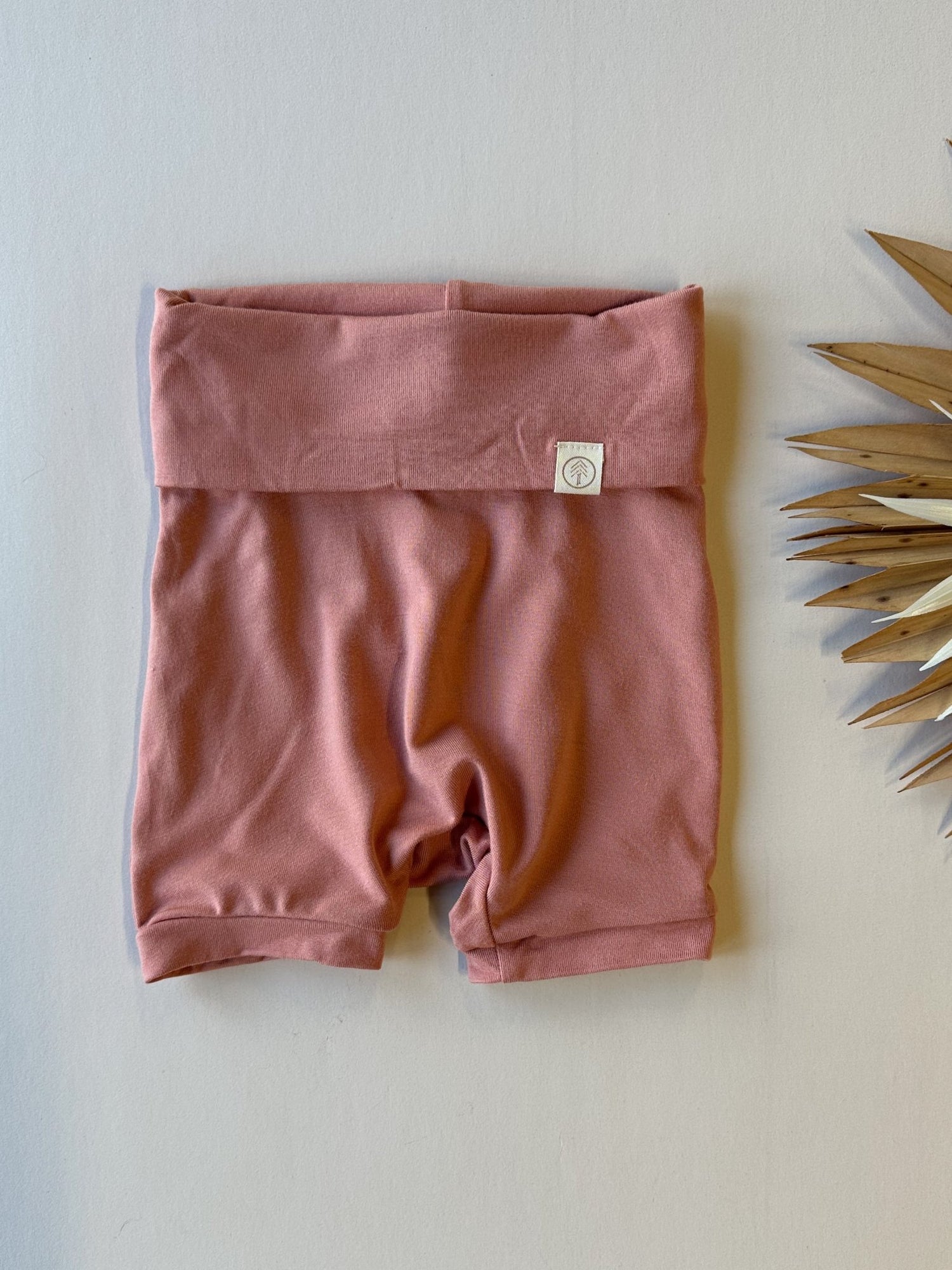 0/3m | Fold Over Shorties | Salmon | Luxury Bamboo - Tenth &amp; Pine - Shorts