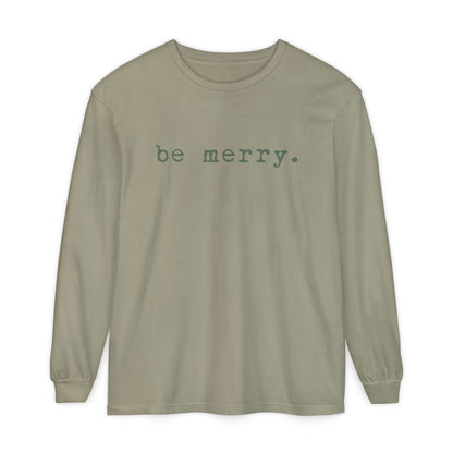 Be Merry (Olive) | Adult Long Sleeve T-Shirt