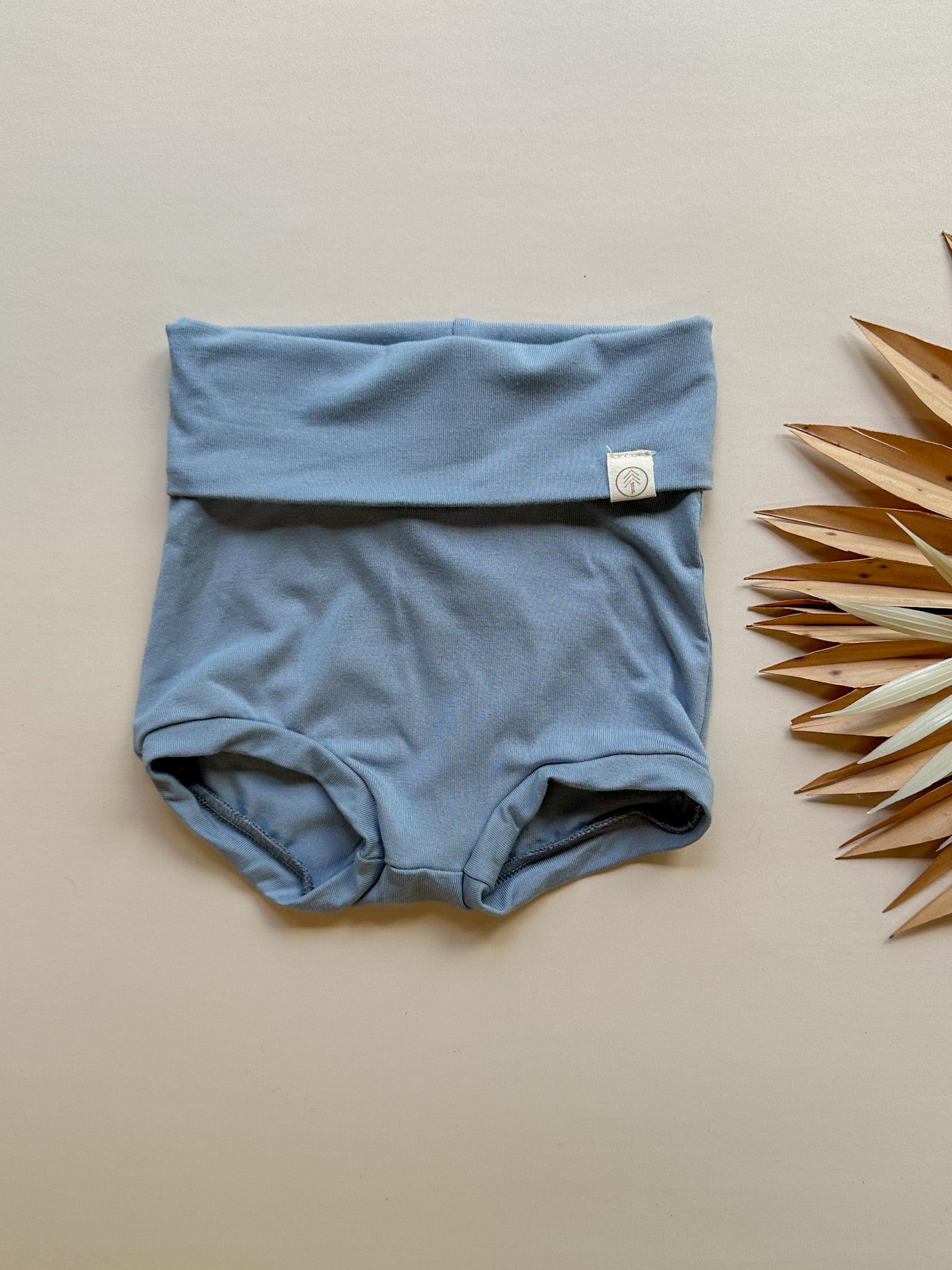 12/24m 2/3t Fold - Over Bloomers | Baby &amp; Toddler | Luxury Bamboo | Dusty Blue - Tenth &amp; Pine - Bloomers