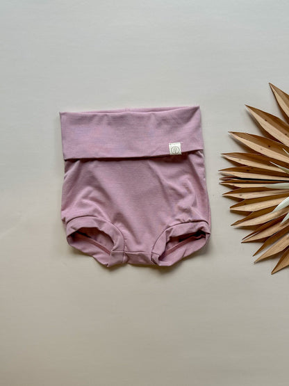 12/24m 2/3T Fold - Over Bloomers | Baby &amp; Toddler | Luxury Bamboo | Dusty Pink - Tenth &amp; Pine - Bloomers