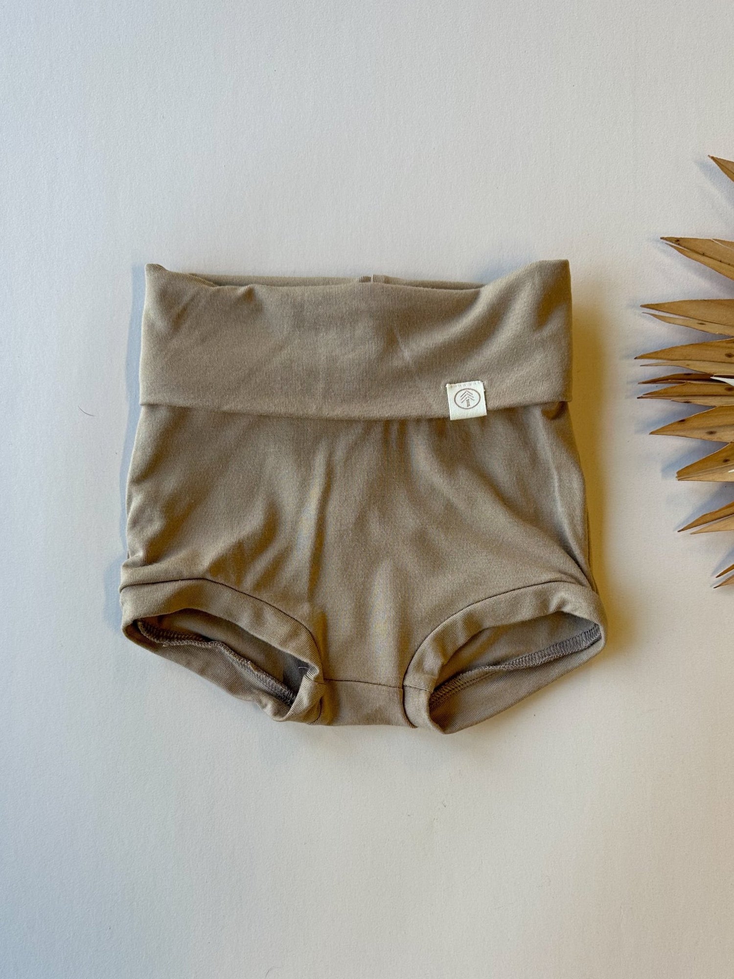 12/24m Fold - Over Bloomers | Baby &amp; Toddler | Luxury Bamboo | Almond - Tenth &amp; Pine - Bloomers