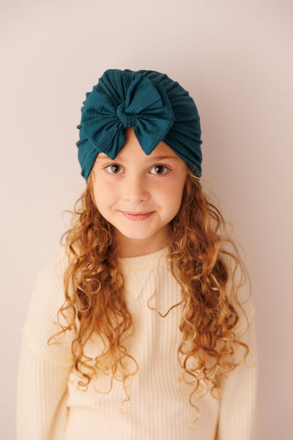 Marleigh | Victorian Teal | Brushed Rib Headwrap