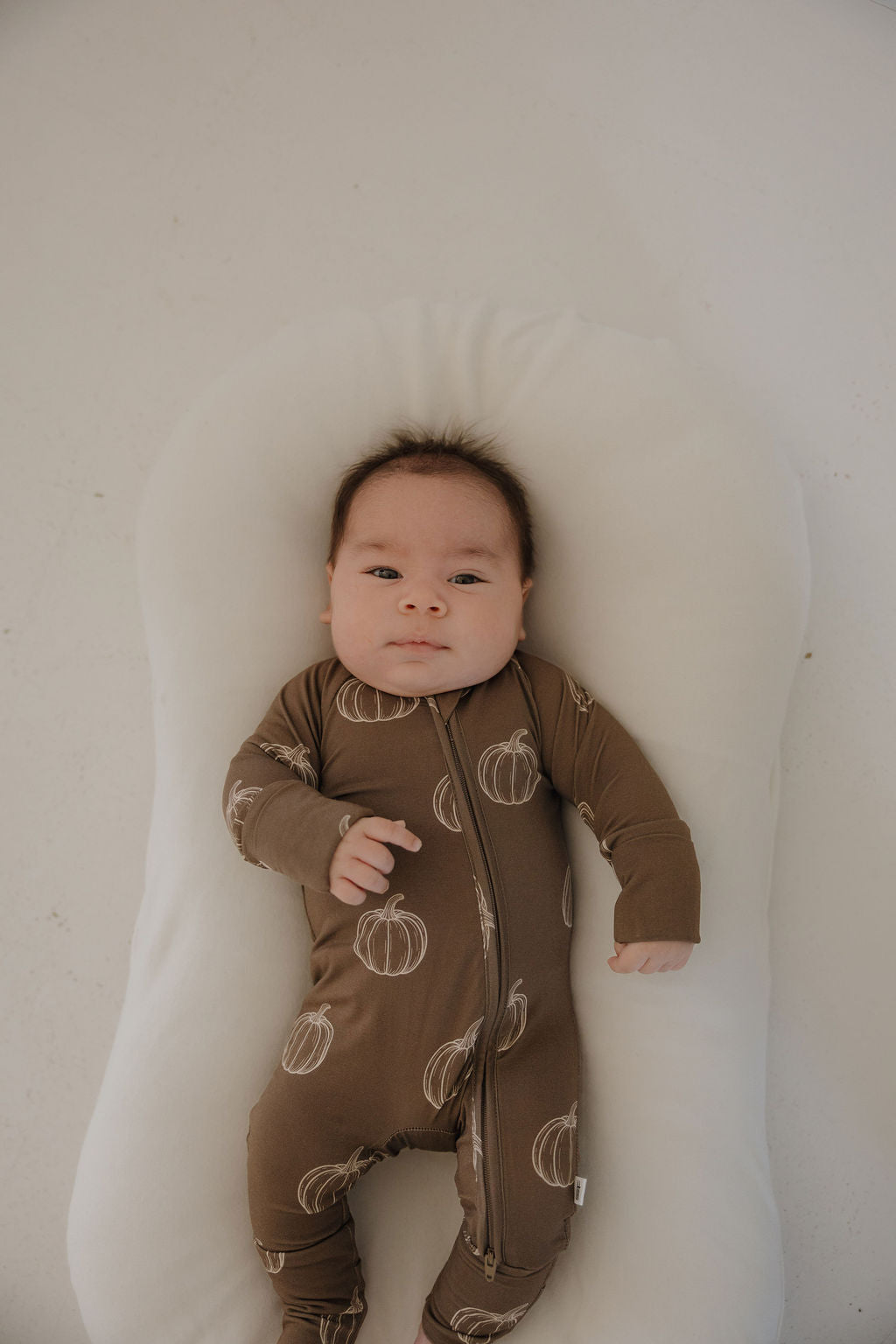 Bamboo Zip Pajamas | Brown Pumpkin