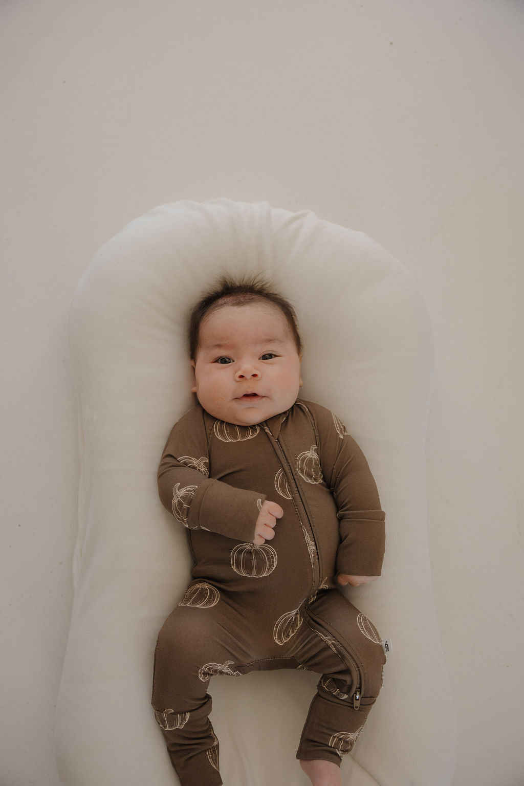 Bamboo Zip Pajamas | Brown Pumpkin