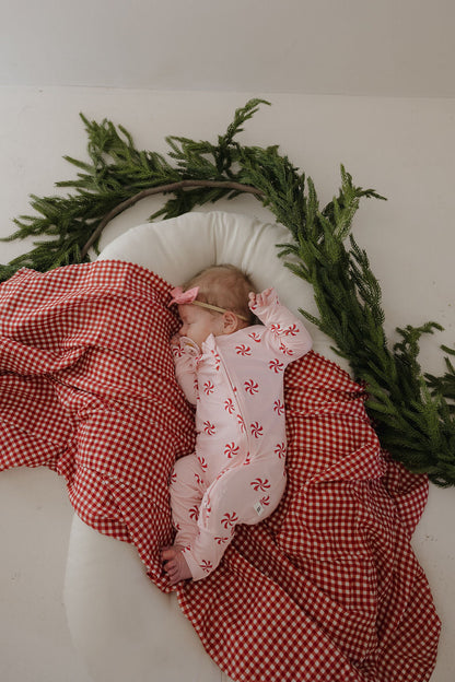 Muslin Swaddle | Red Gingham