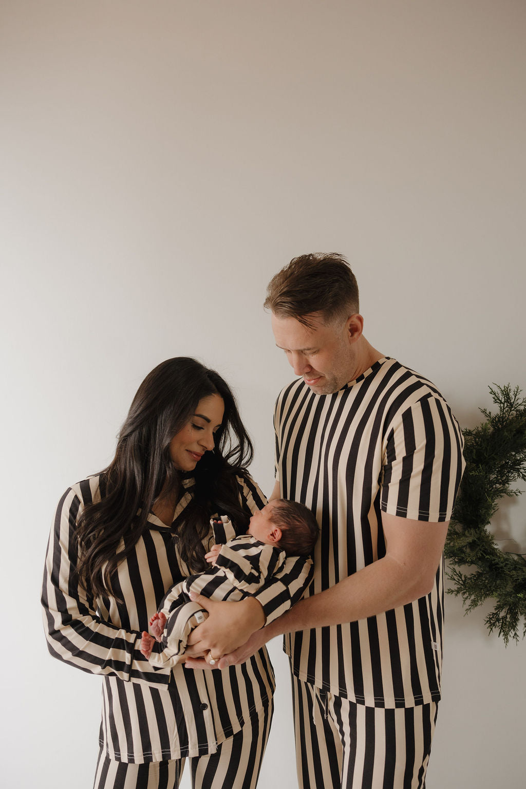 Bamboo Zip Pajamas | Midnight Stripe