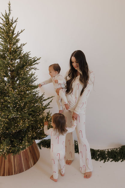 Bamboo Zip Pajamas | Candy Cane