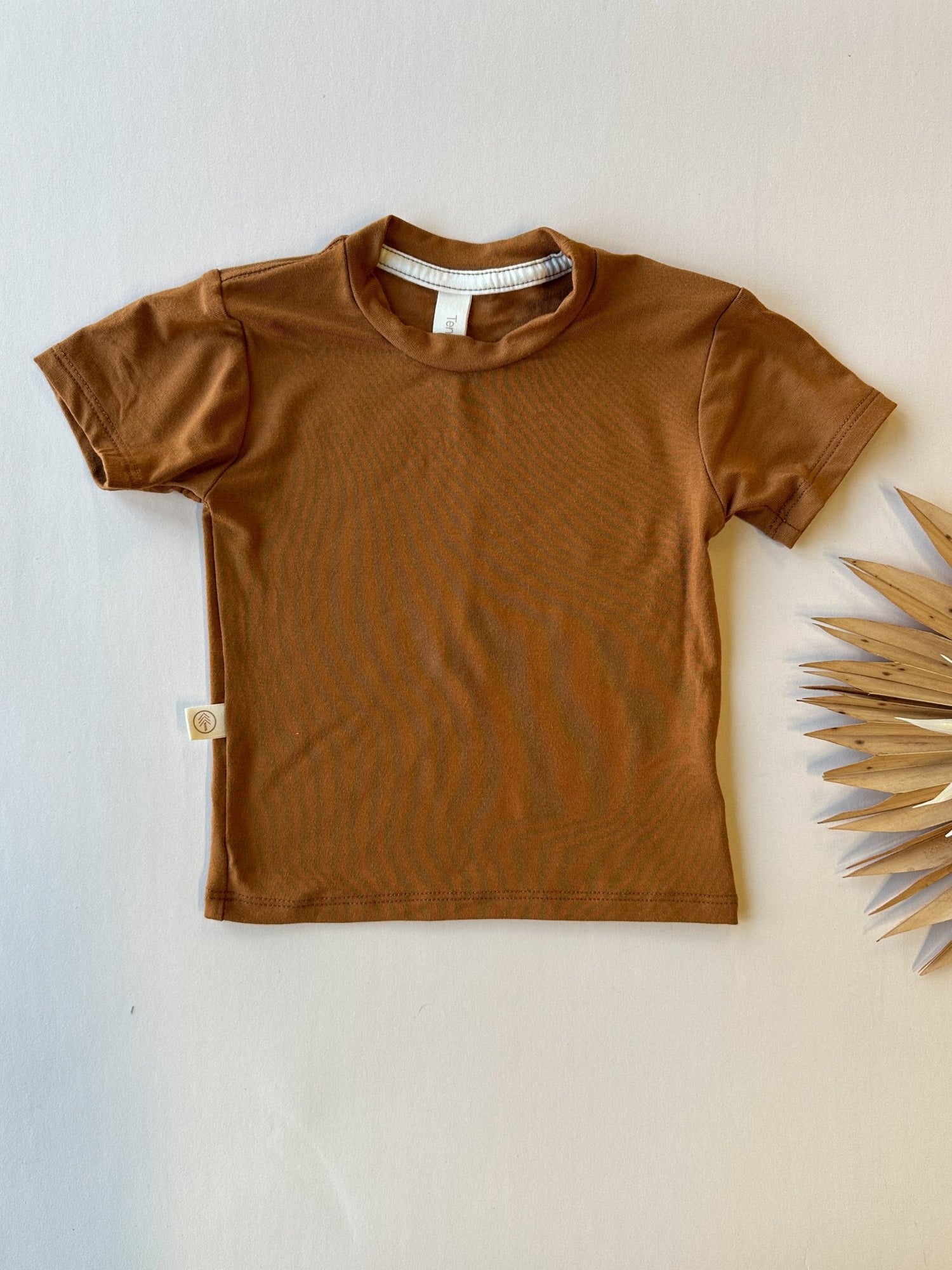 3/6m Crew Neck Essential Tee | Baby &amp; Toddler | Luxury Bamboo | Ginger - Tenth &amp; Pine - Bamboo Tee