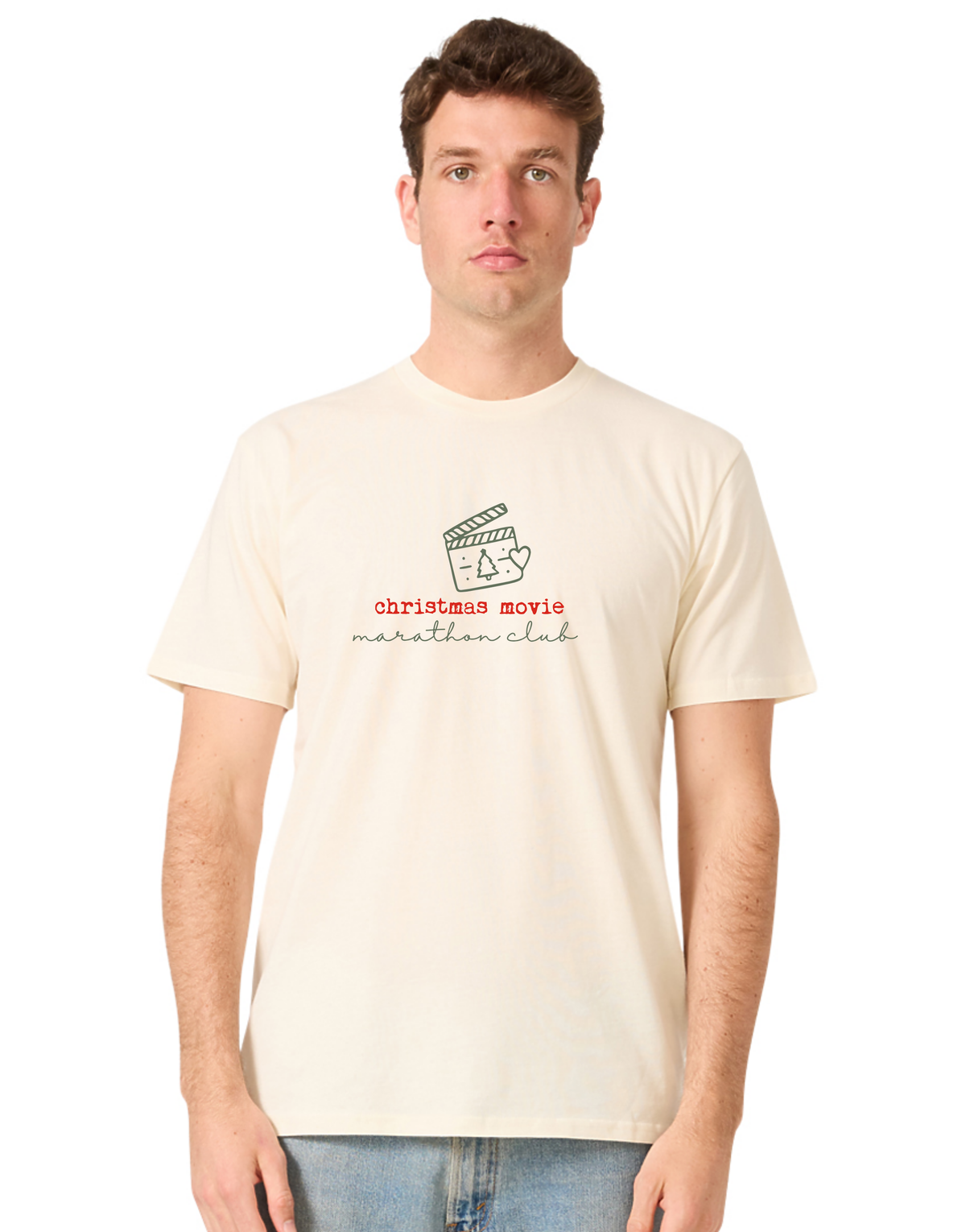PREORDER Christmas Movie Marathon Club Organic Cotton Short Sleeve Adult Tee