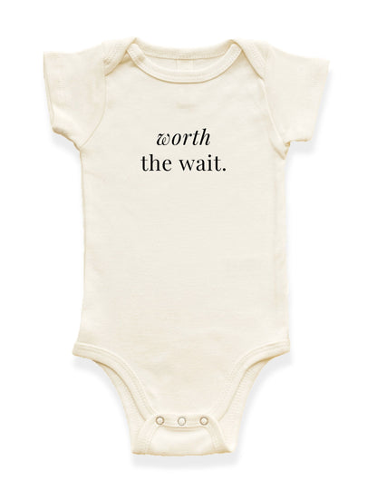 Worth The Wait Organic Cotton Baby Bodysuit