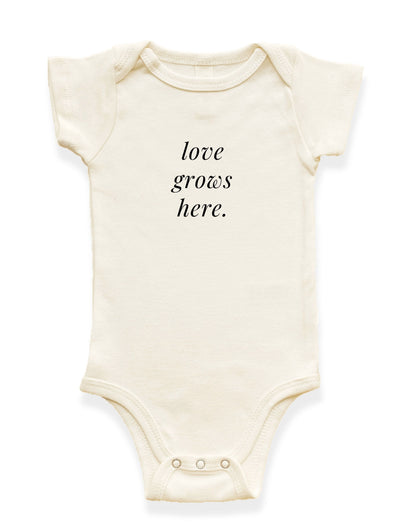 Love Grows Here Organic Cotton Baby Bodysuit