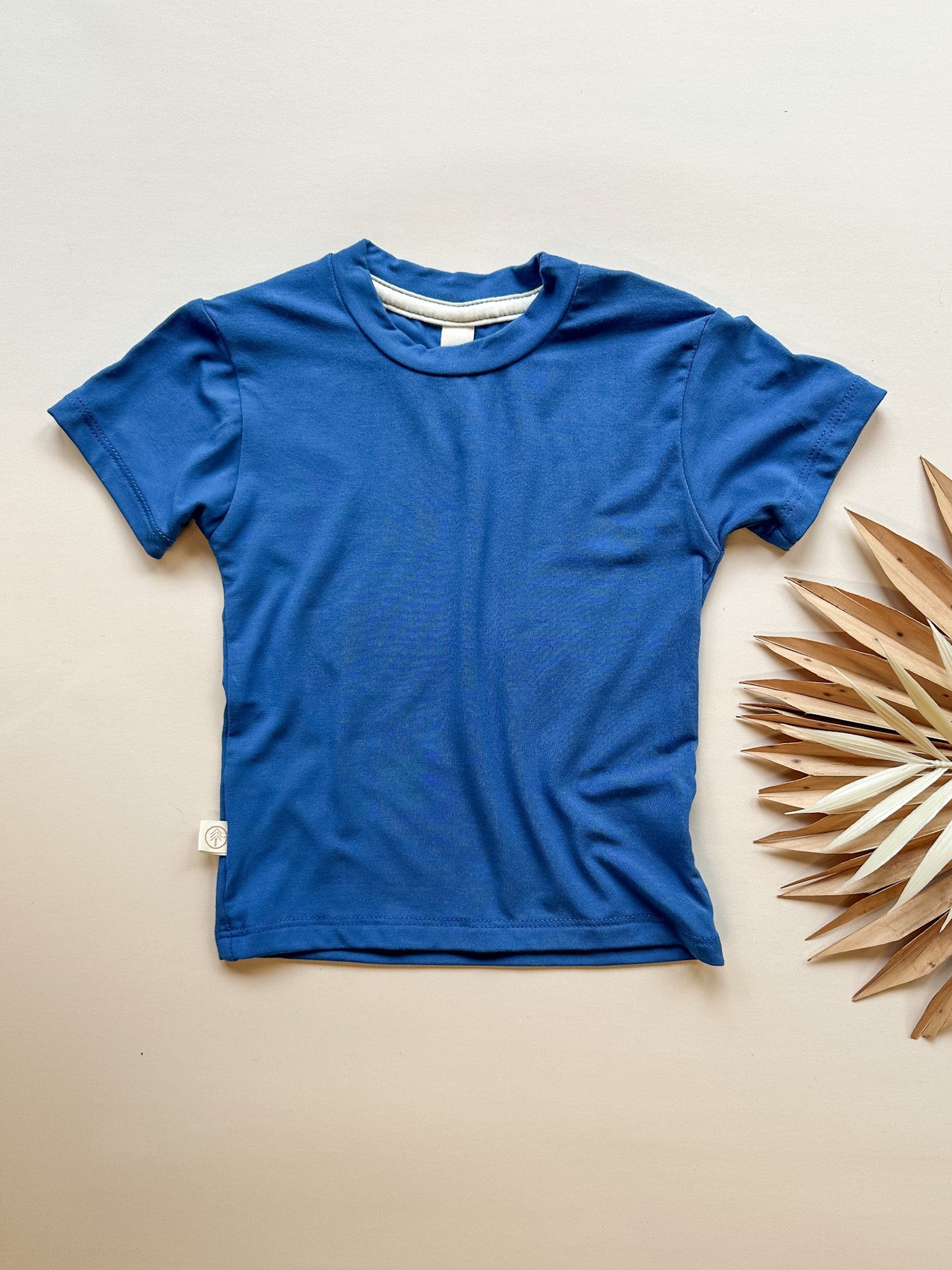 6/12m | Short Sleeve Essential Tee | Cobalt | Luxury Bamboo - Tenth &amp; Pine - Bamboo Tee - 0 - 3M