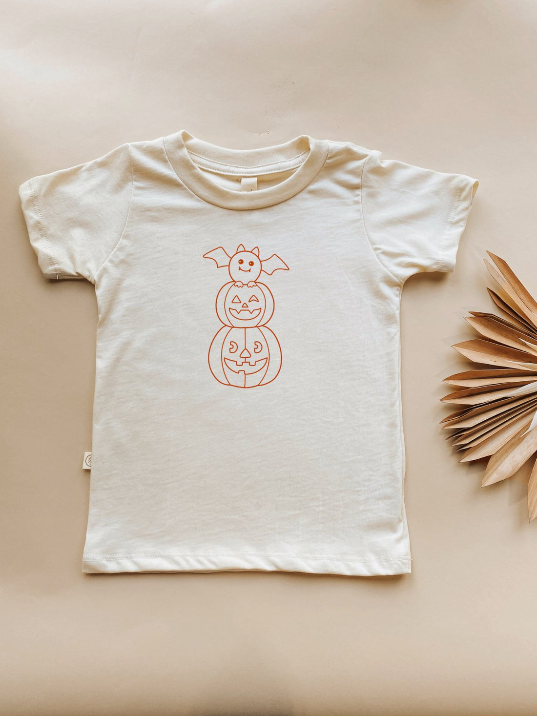 6t Toddler Pumpkin Bat Stack Graphic Tee in Organic Cotton - Tenth &amp; Pine - Short Sleeve Tee