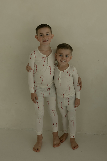 Bamboo Two Piece Pajamas | Candy Cane