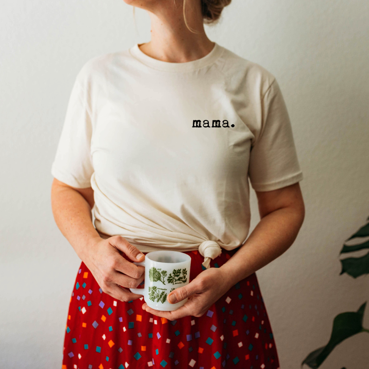 Mama Adult Organic Cotton Short Sleeve Tee