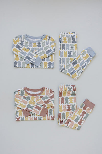 Dusty Blue Peep Bamboo Cozy Set